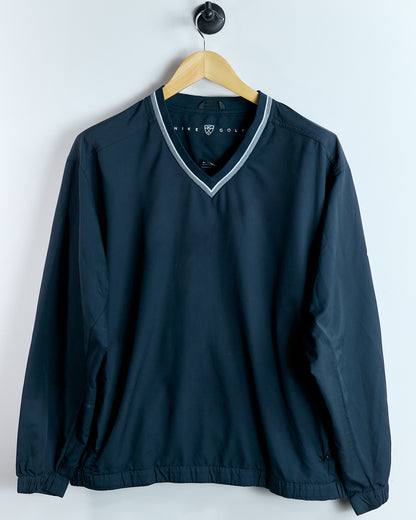 90s Nike Golf Navy Blue V Neck Windbreaker (L)