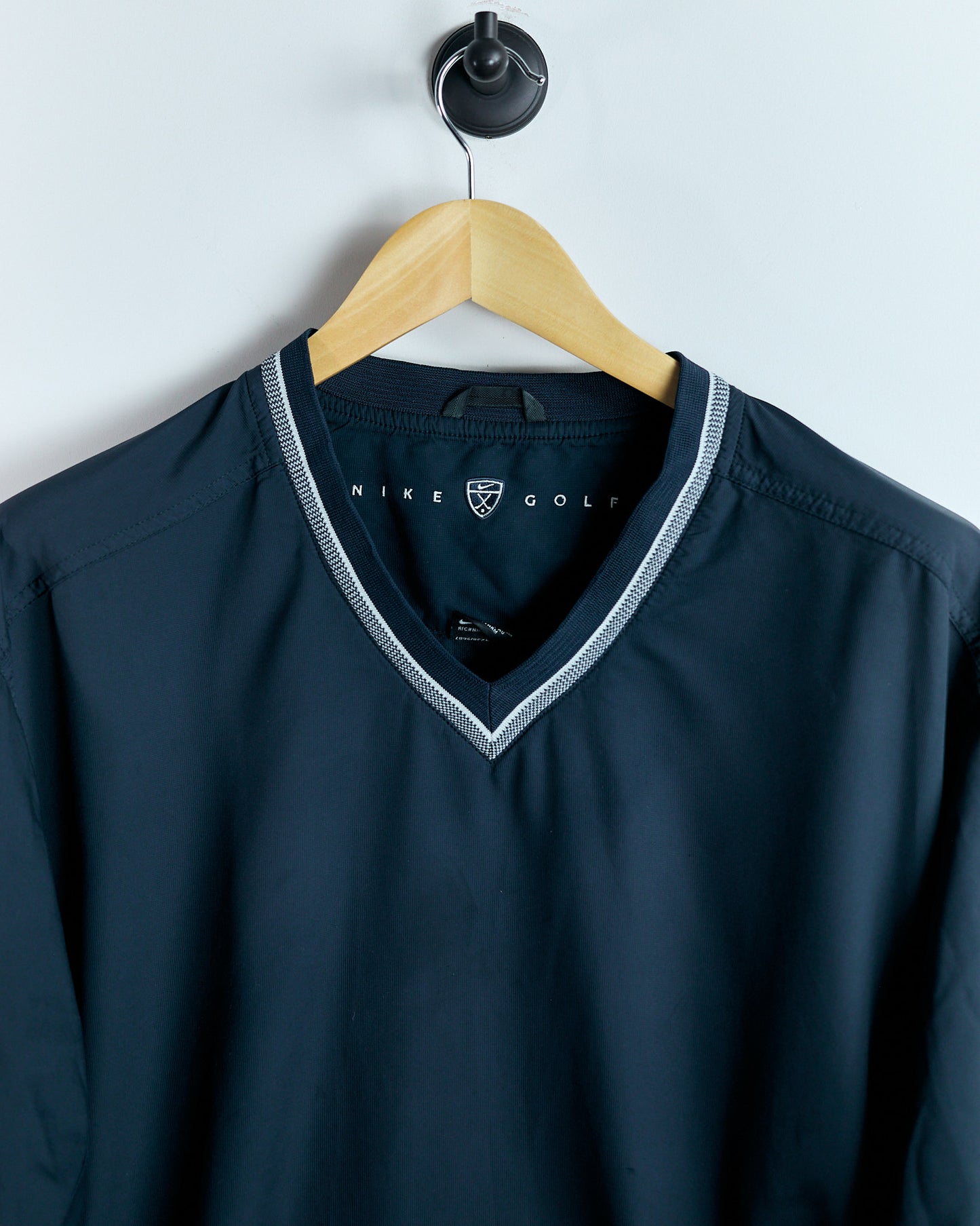 90s Nike Golf Navy Blue V Neck Windbreaker (L)