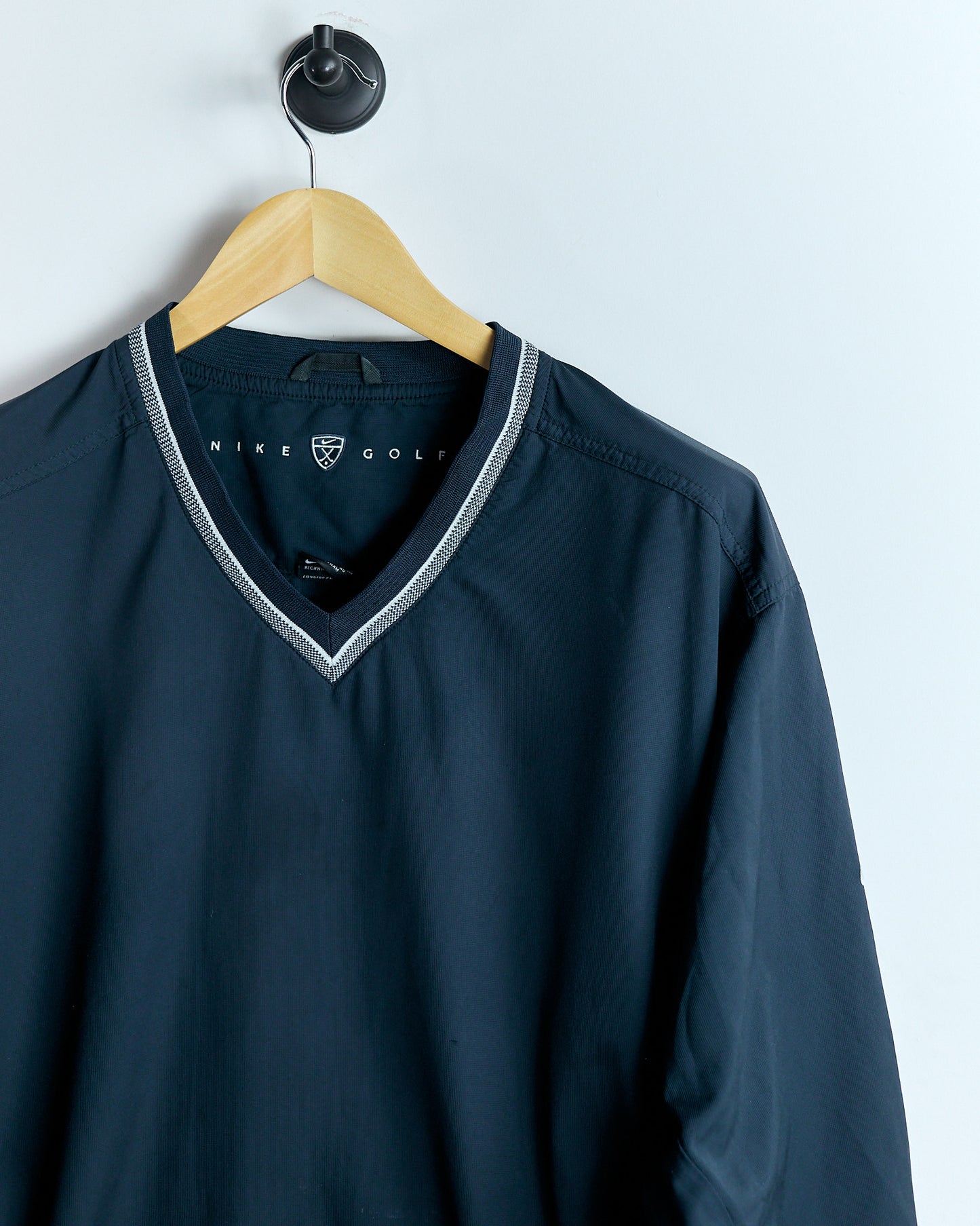 90s Nike Golf Navy Blue V Neck Windbreaker (L)