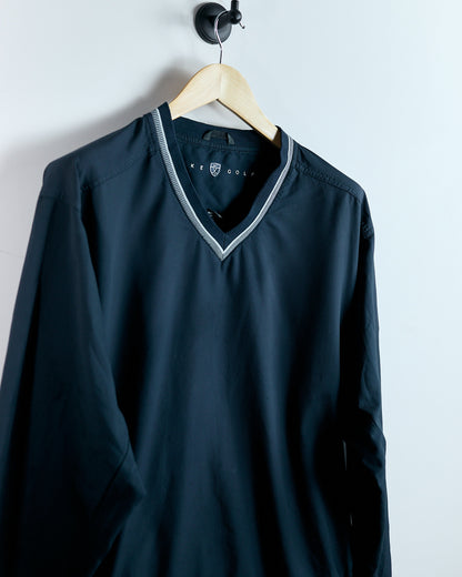 90s Nike Golf Navy Blue V Neck Windbreaker (L)