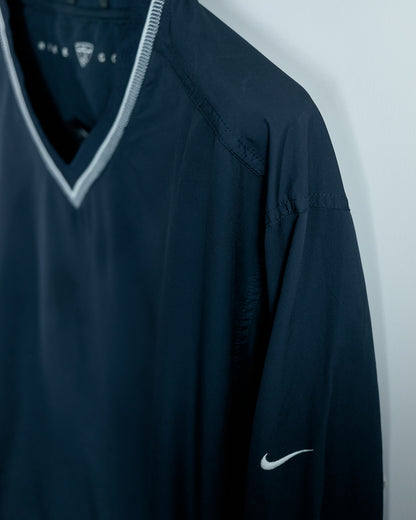 90s Nike Golf Navy Blue V Neck Windbreaker (L)