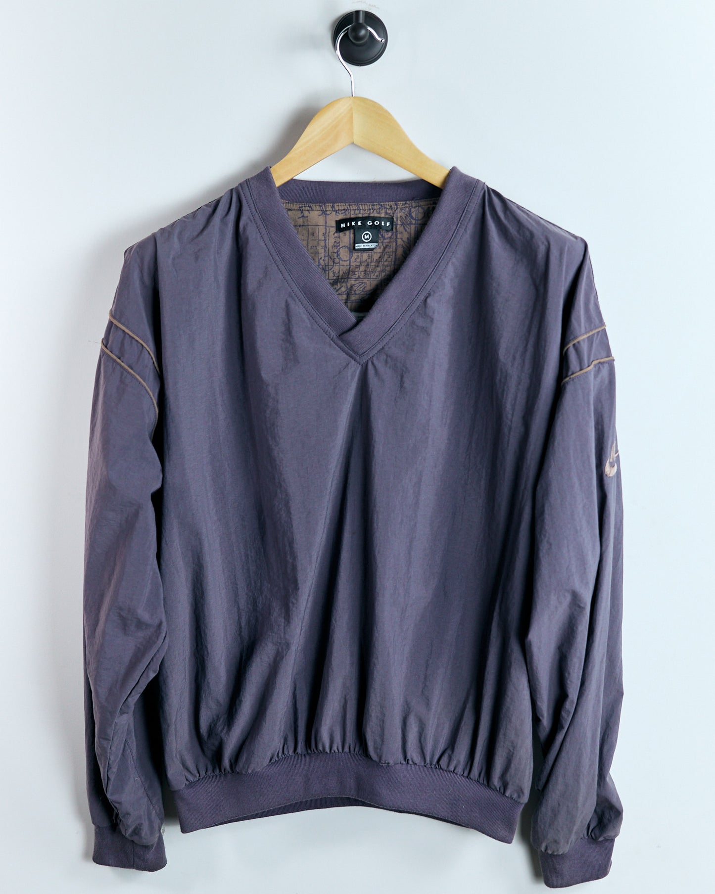 90s Nike Golf Purple V-Neck Windbreaker, super rare (M)