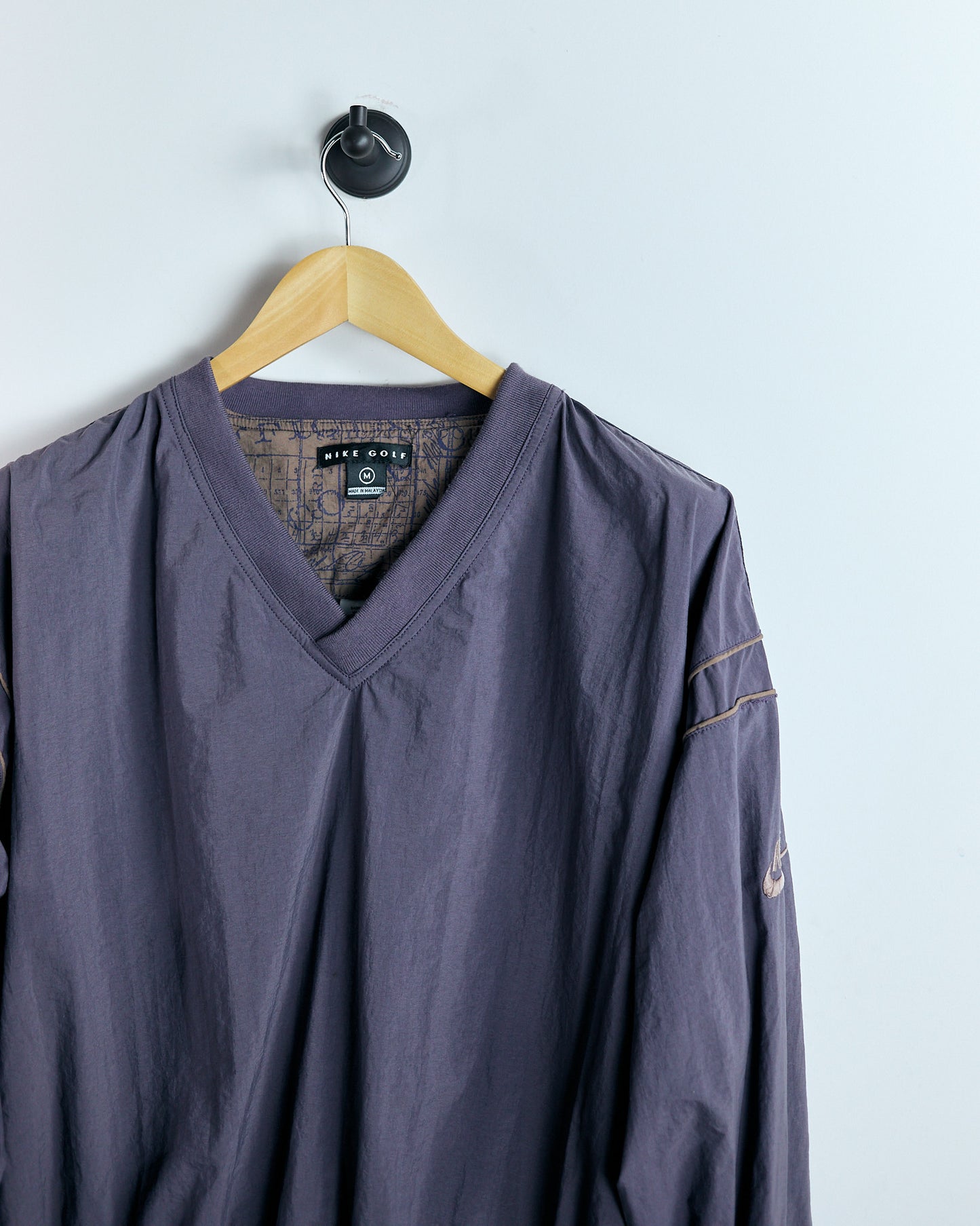 90s Nike Golf Purple V-Neck Windbreaker, super rare (M)