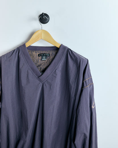 90s Nike Golf Purple V-Neck Windbreaker, super rare (M)