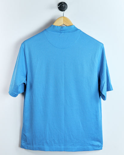 90s Tiger Woods Nike golf Baby Blue mock neck Dri-Fit T-Shirt (M)