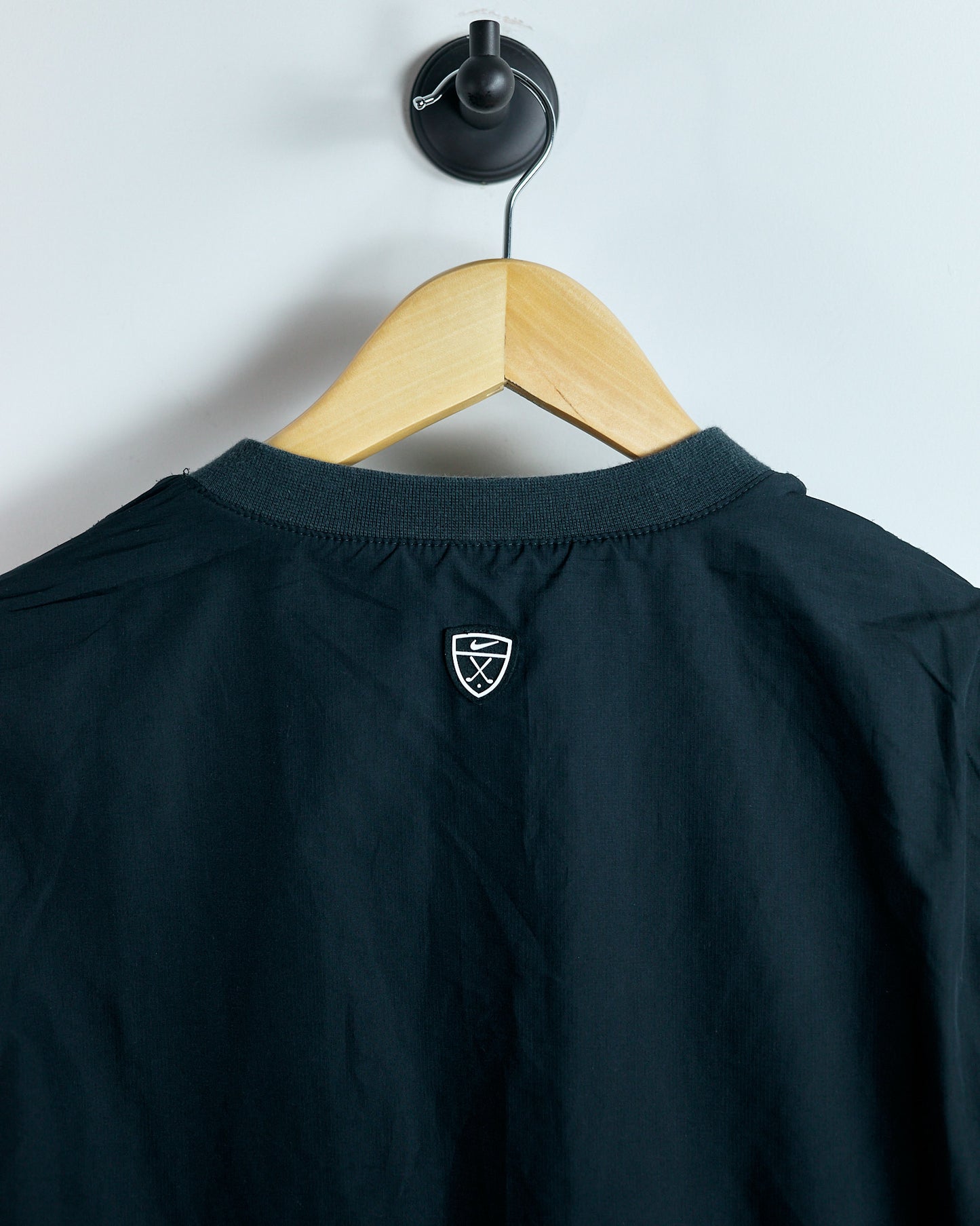 90s Nike Shield Logo Black Reversible V-Neck windbreaker gilet (S)