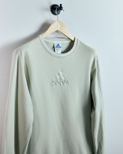 90s Adidas Cream Crew Neck Jumper (S)