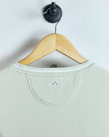 90s Adidas Cream Crew Neck Jumper (S)