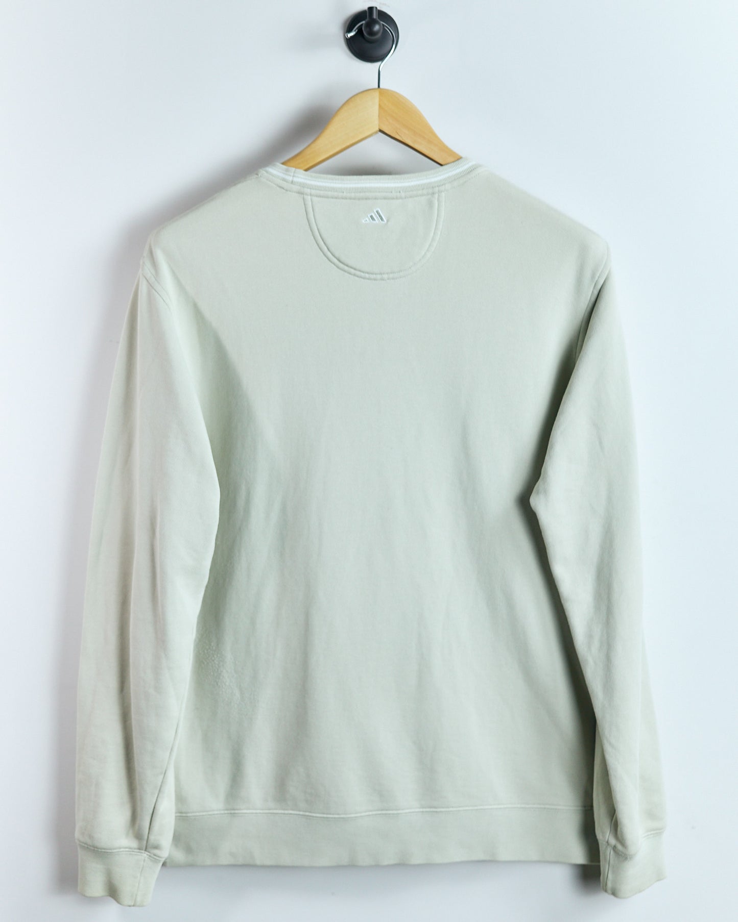 90s Adidas Cream Crew Neck Jumper (S)