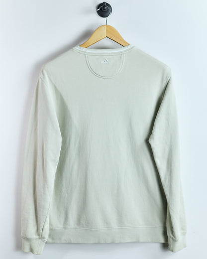 90s Adidas Cream Crew Neck Jumper (S)