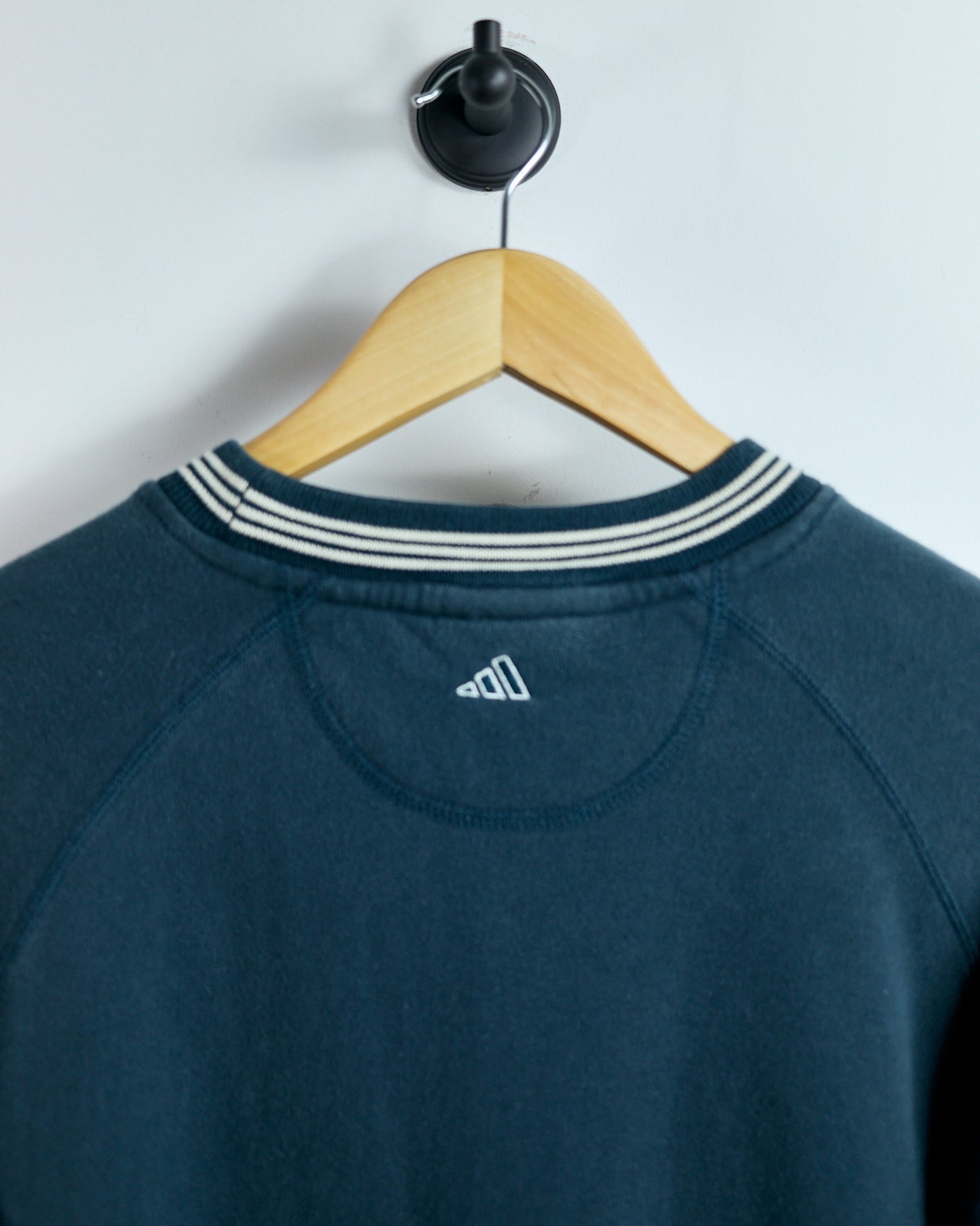 90s Adidas Blue Crew Neck Jumper (L)