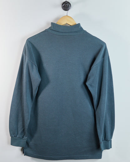 90s Adidas Golf Dark Green/Grey Long Sleeve Turtle Neck (M)