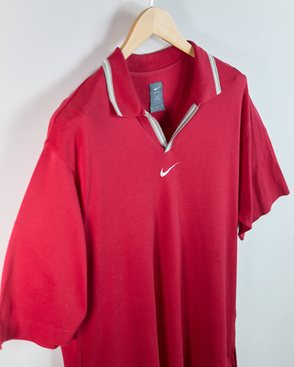 90s Nike Golf Red Polo (L) Rare Tiger Yin Yang edition