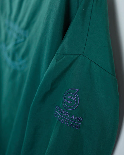90s Sunderland of Scotland Green/Dark Blue Crew Neck Windbreaker (M)