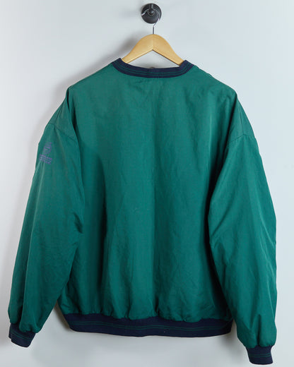 90s Sunderland of Scotland Green/Dark Blue Crew Neck Windbreaker (M)