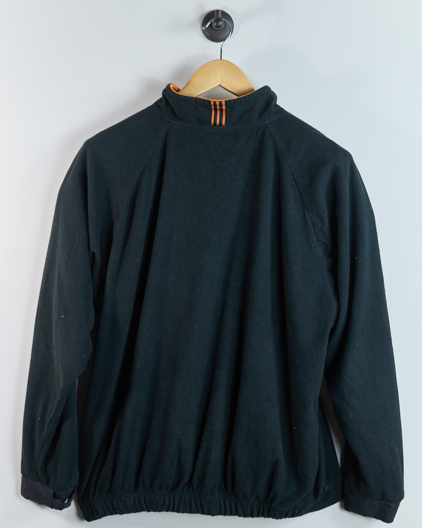90s Adidas Golf Black/Orange Long Sleeve Quarter Zip Jumper (L)