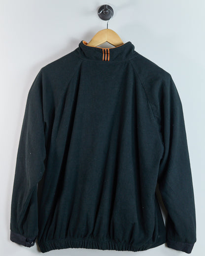 90s Adidas Golf Black/Orange Long Sleeve Quarter Zip Jumper (L)