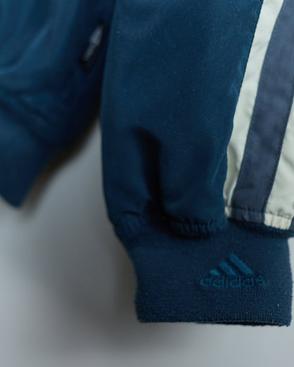 90s Adidas Golf Dark Blue/Grey V Neck Windbreaker (XL)