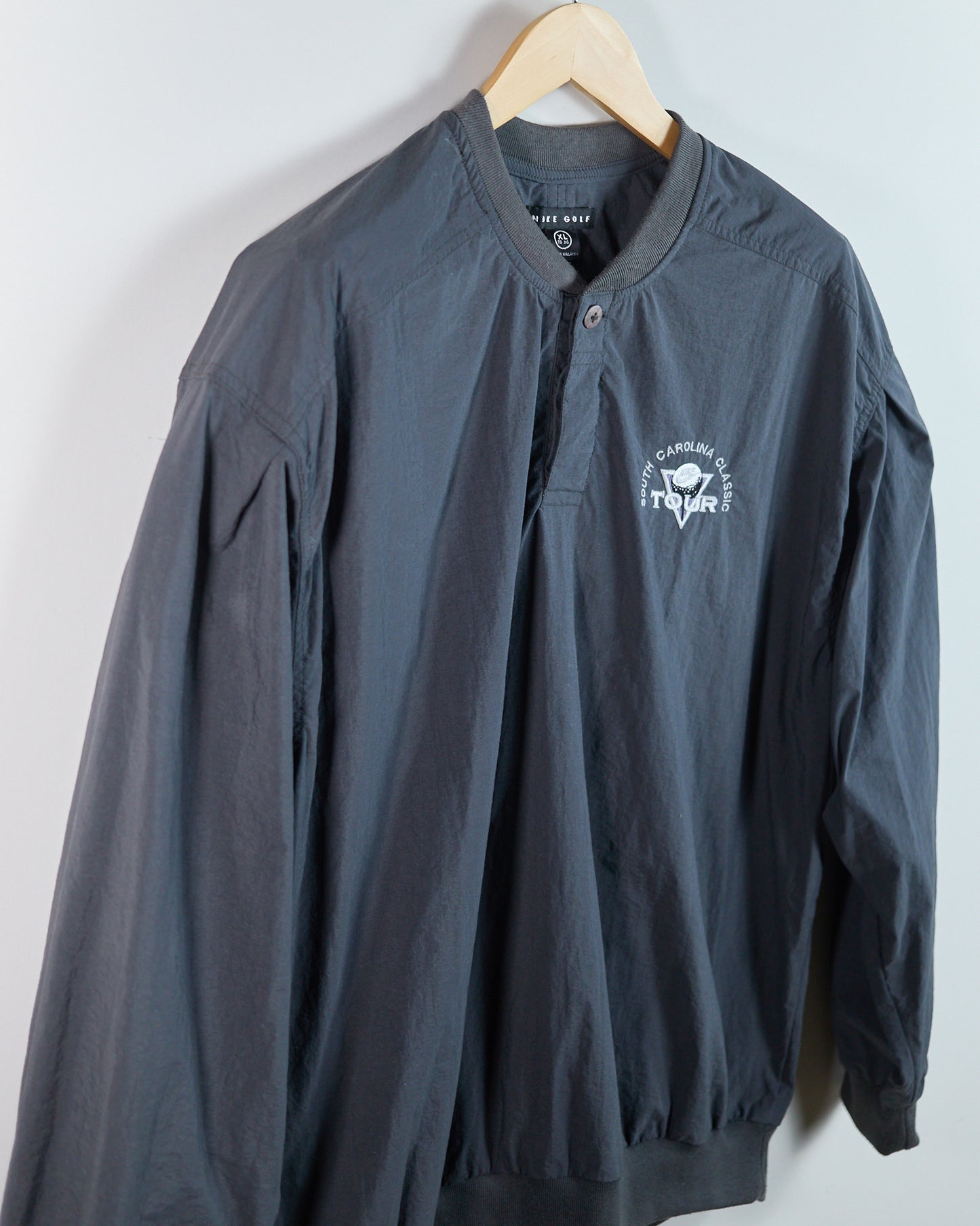 90s Nike Tour Golf Grey Long Sleeve Windbreaker (XL)