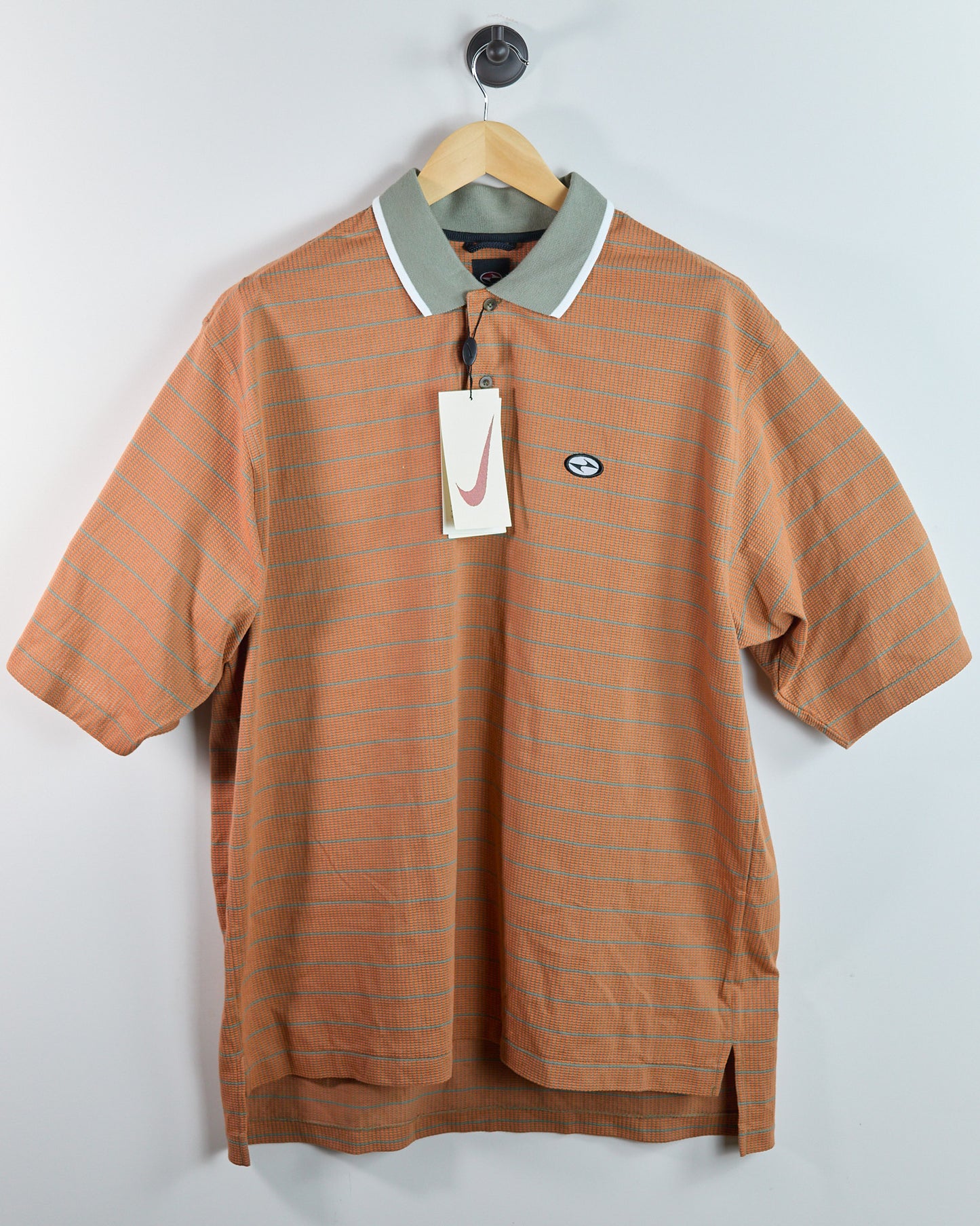 90s Nike Golf Orange/Grey Polo - new with tags (XL)