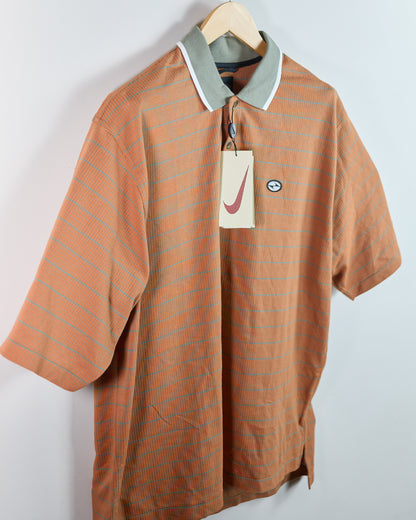 90s Nike Golf Orange/Grey Polo - new with tags (XL)