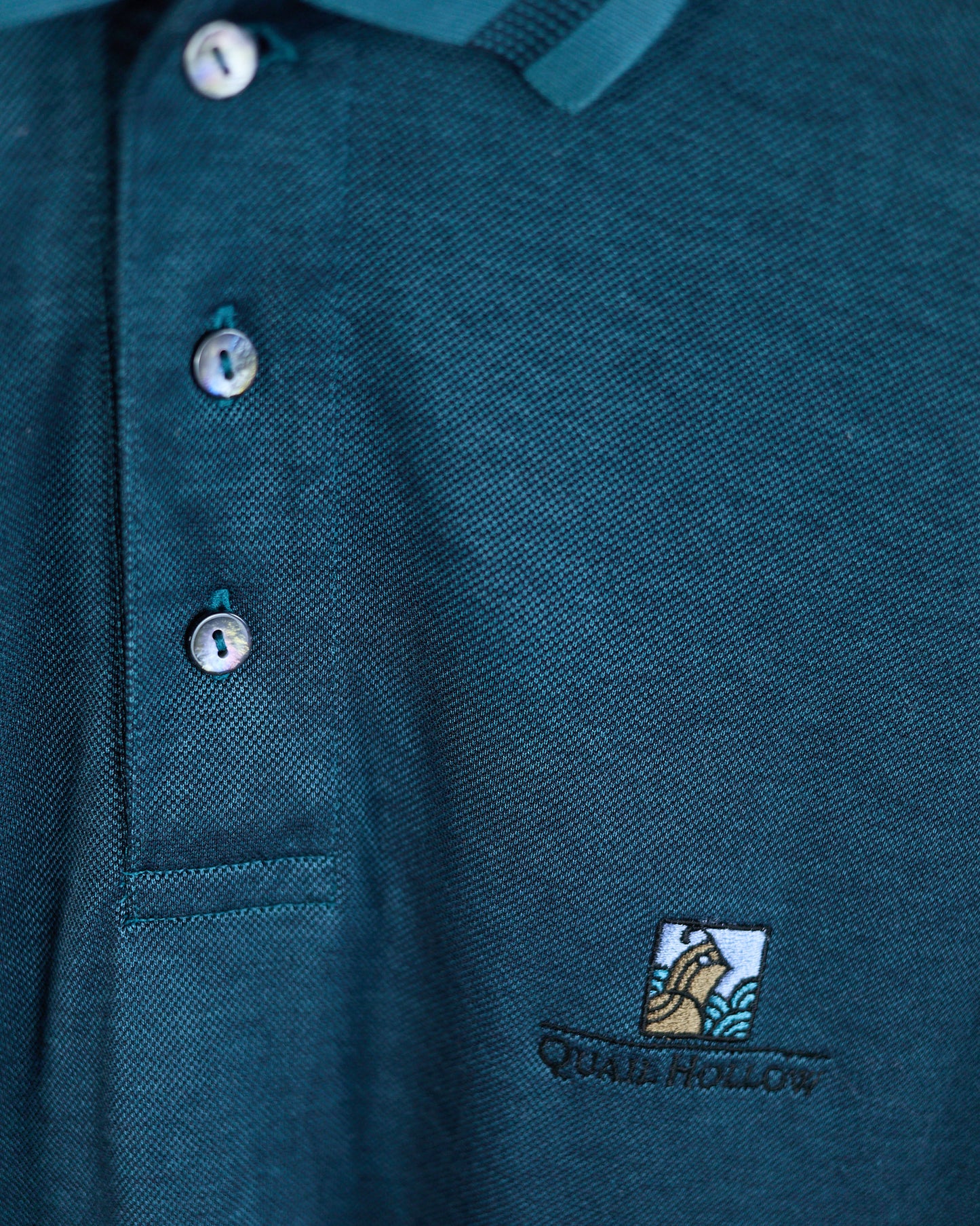 90s Nike Golf Turquoise Polo, Quail Hollow Logo Polo (L)