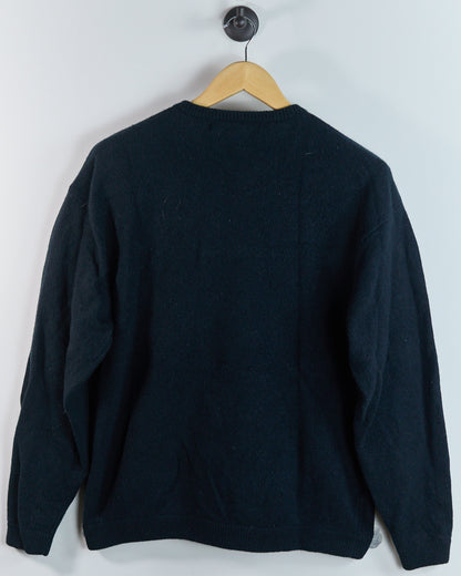 90s Nike Golf Black V Neck Jumper (L)