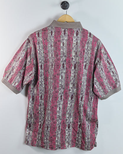 80s to early 90s Nike Golf Red and brown Pattern Polo (L)