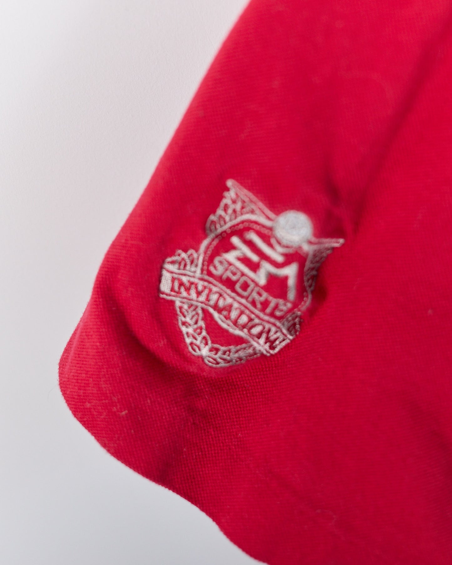 Early 00s Nike Golf Red Polo, Yin Yang logo (M)