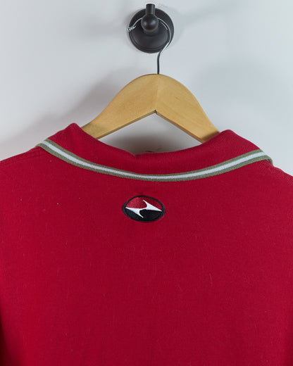 Early 00s Nike Golf Red Polo, Yin Yang logo (M)