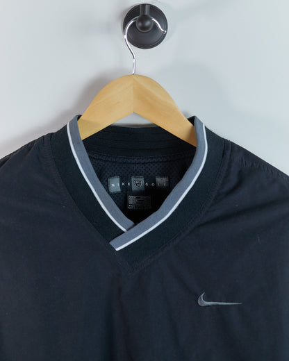 90s Nike Golf Black/Grey V Neck Windbreaker (M)