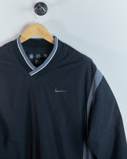 90s Nike Golf Black/Grey V Neck Windbreaker (M)