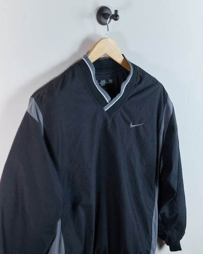 90s Nike Golf Black/Grey V Neck Windbreaker (M)