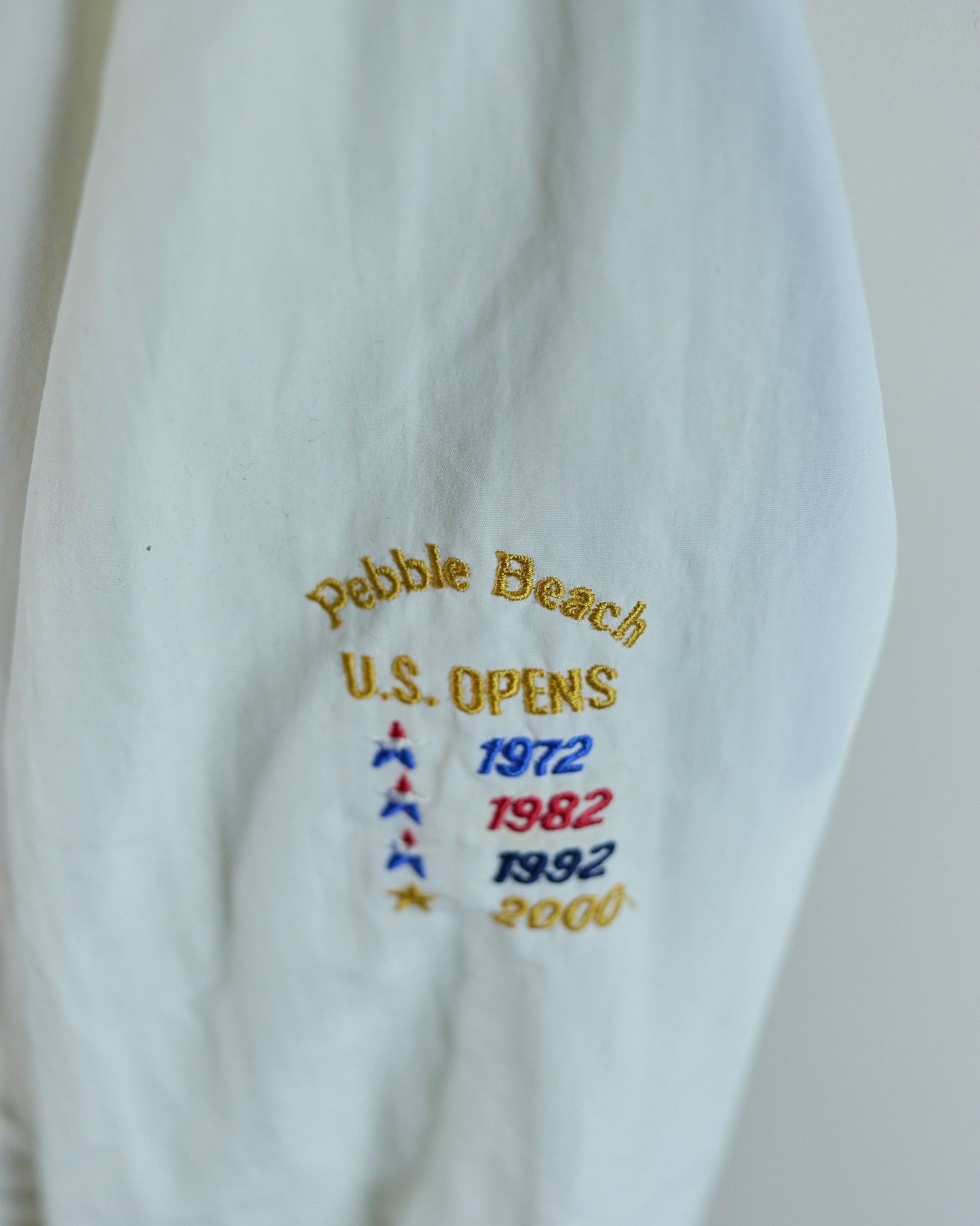 90s Starbus Windbreaker Jacket White Pebble Beach, 1992 Full Zip Jacket (XL)