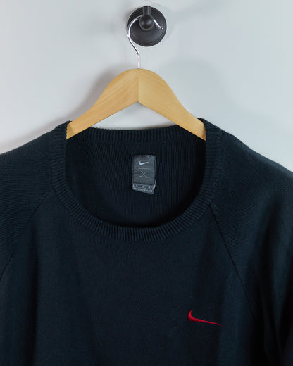 90s to 00s Nike Golf Tiger Woods Yin Yang Black/White Crew Neck Jumper (L)