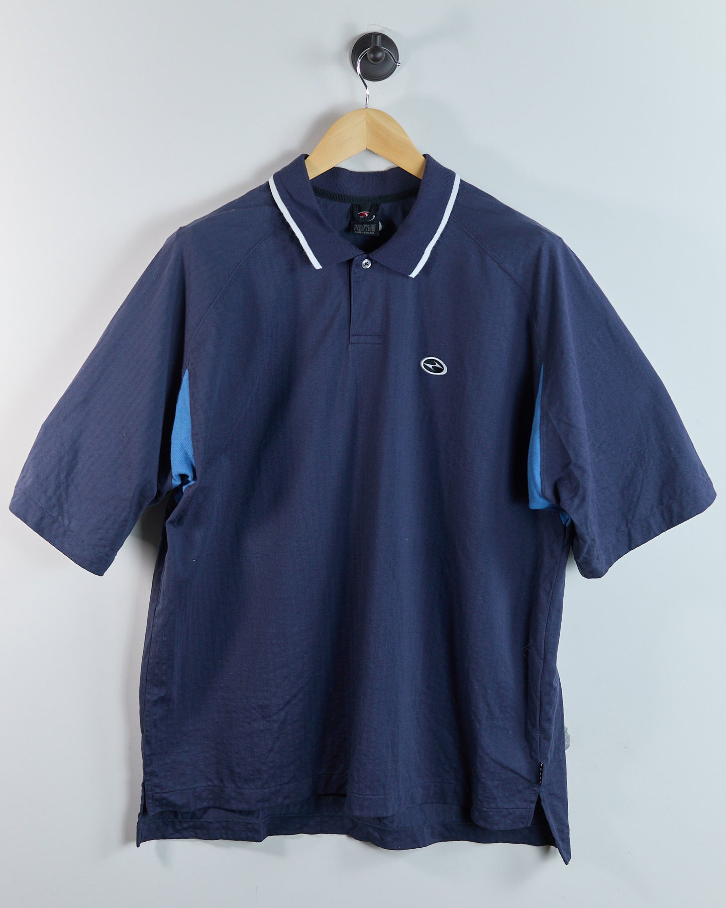 90s Nike Golf Dark Blue/Light Blue Polo (XL)