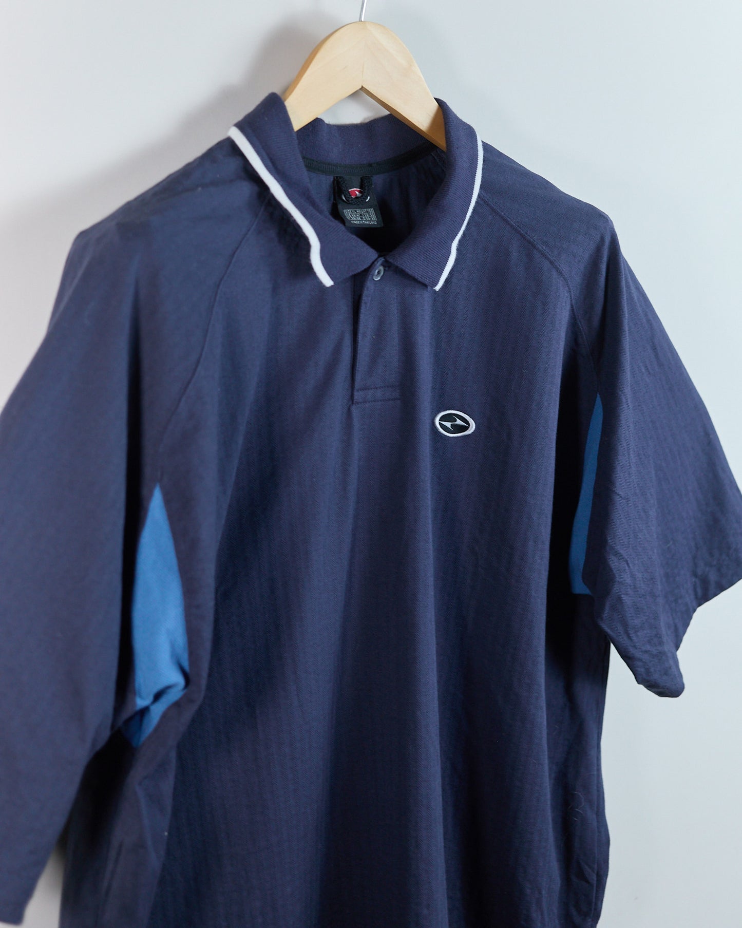 90s Nike Golf Dark Blue/Light Blue Polo (XL)