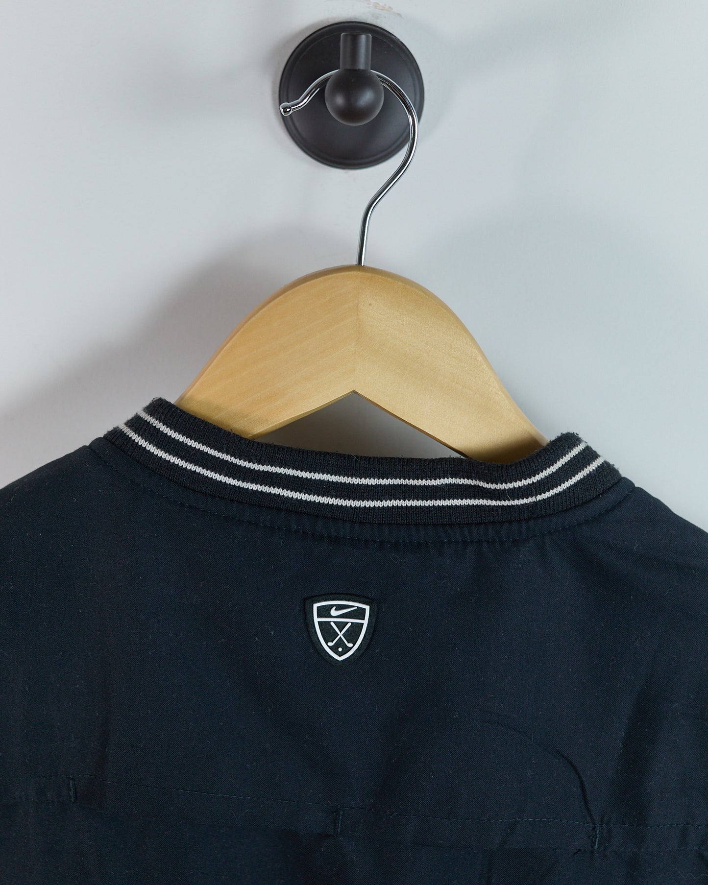 90s Nike Golf Black/White Crew Neck Windbreaker Vest (M)