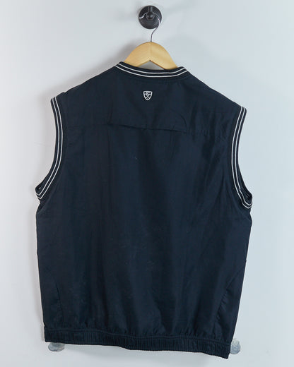 90s Nike Golf Black/White Crew Neck Windbreaker Vest (M)