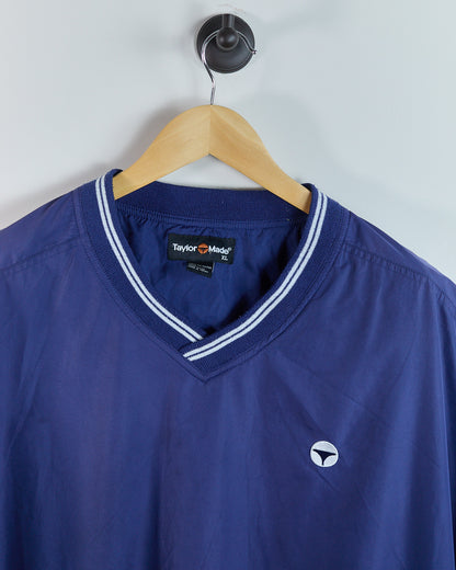 90s TaylorMade Blue/White V Neck Windbreaker (XL)