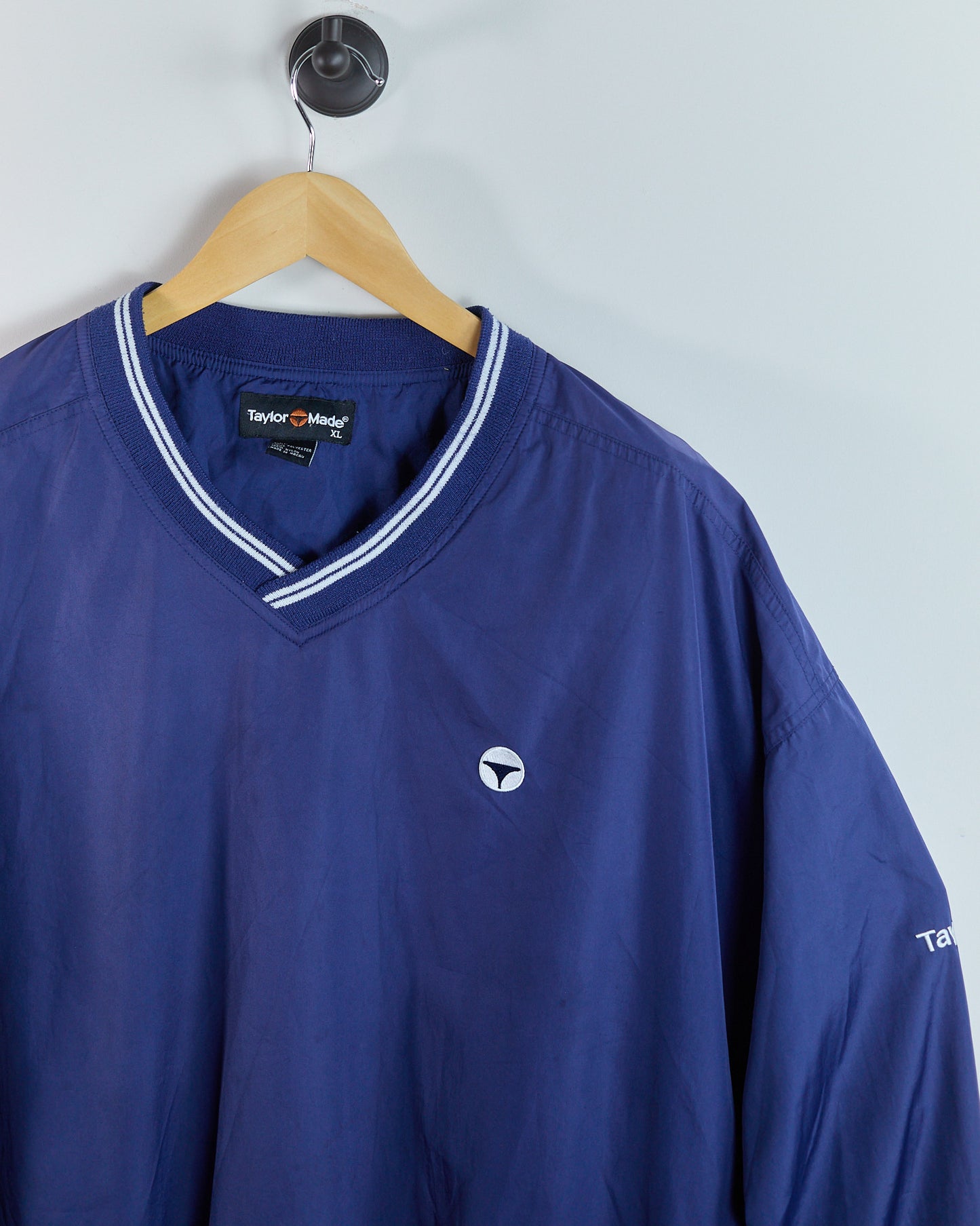 90s TaylorMade Blue/White V Neck Windbreaker (XL)