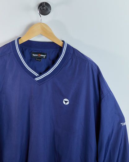 90s TaylorMade Blue/White V Neck Windbreaker (XL)