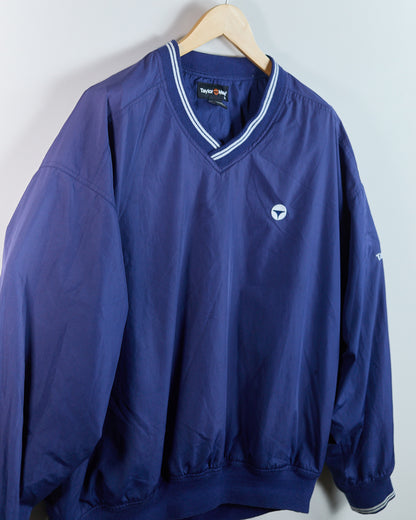 90s TaylorMade Blue/White V Neck Windbreaker (XL)