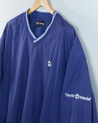 90s TaylorMade Blue/White V Neck Windbreaker (XL)