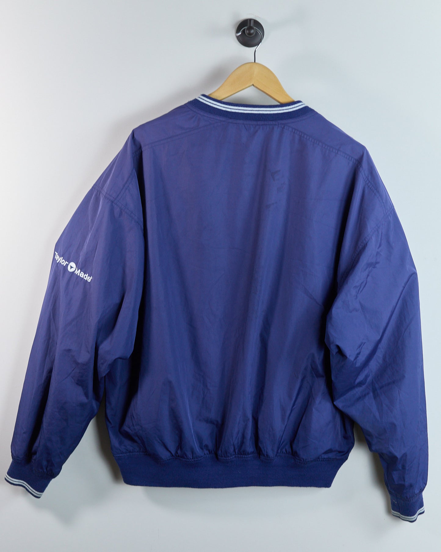 90s TaylorMade Blue/White V Neck Windbreaker (XL)