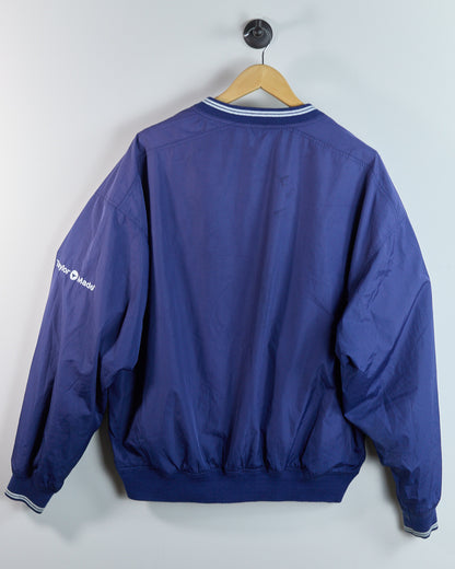 90s TaylorMade Blue/White V Neck Windbreaker (XL)
