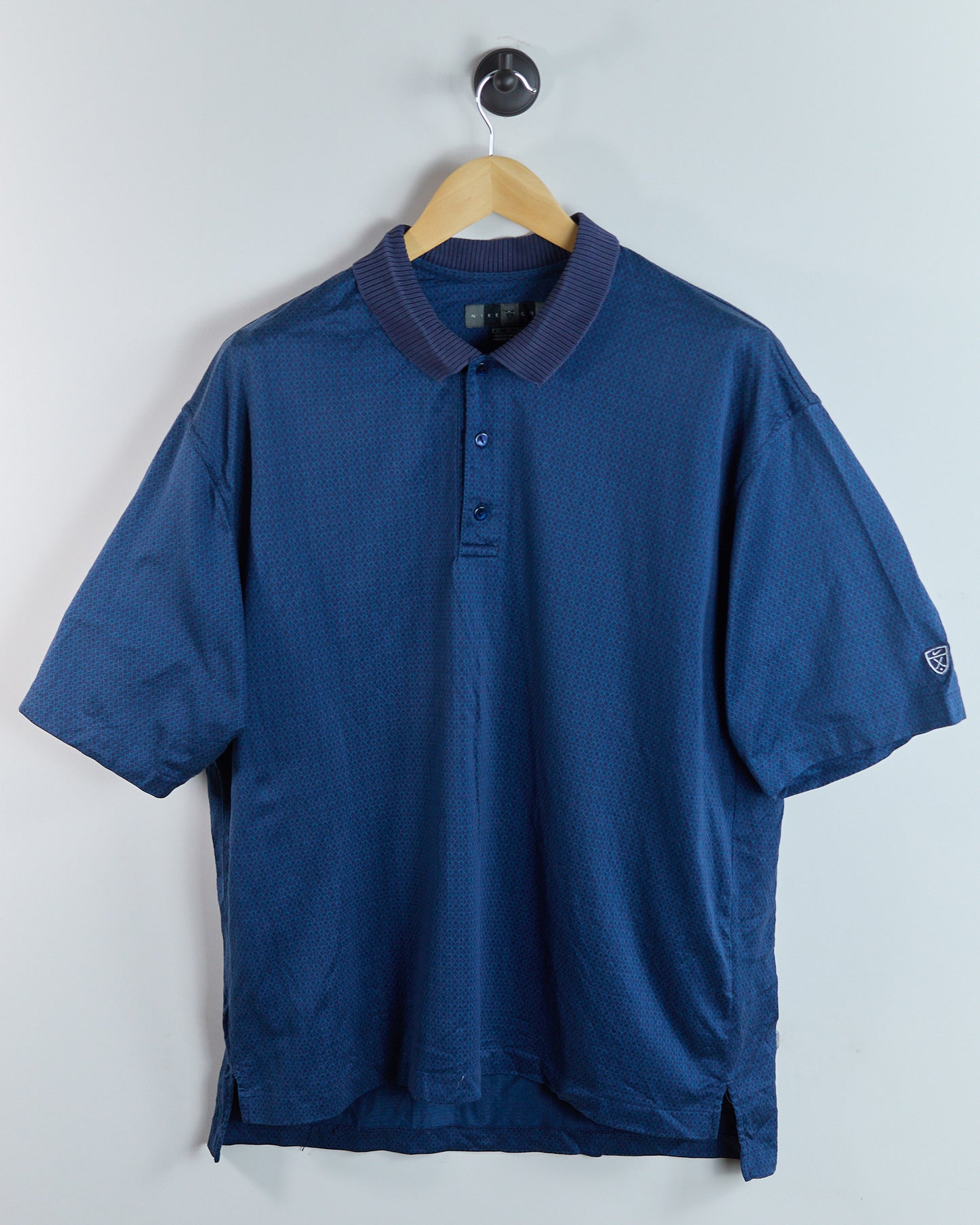 90s Nike Golf Blue Pattern Polo (XL)