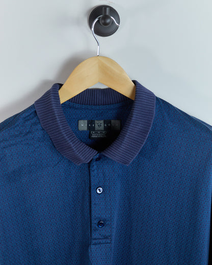 90s Nike Golf Blue Pattern Polo (XL)