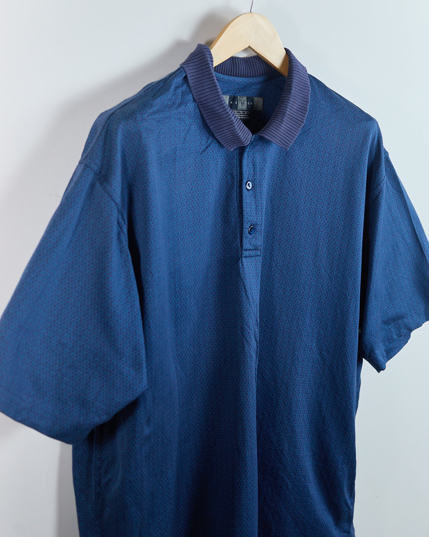 90s Nike Golf Blue Pattern Polo (XL)