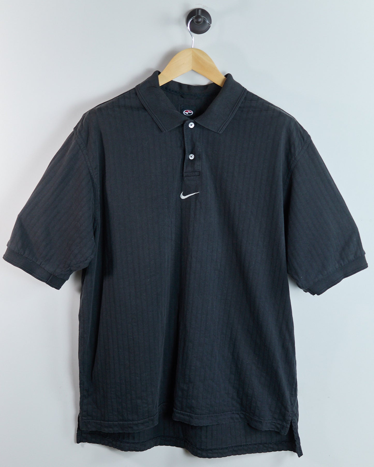 90s Nike Golf Yin Yang logo Charcoal/Black Polo (XL)
